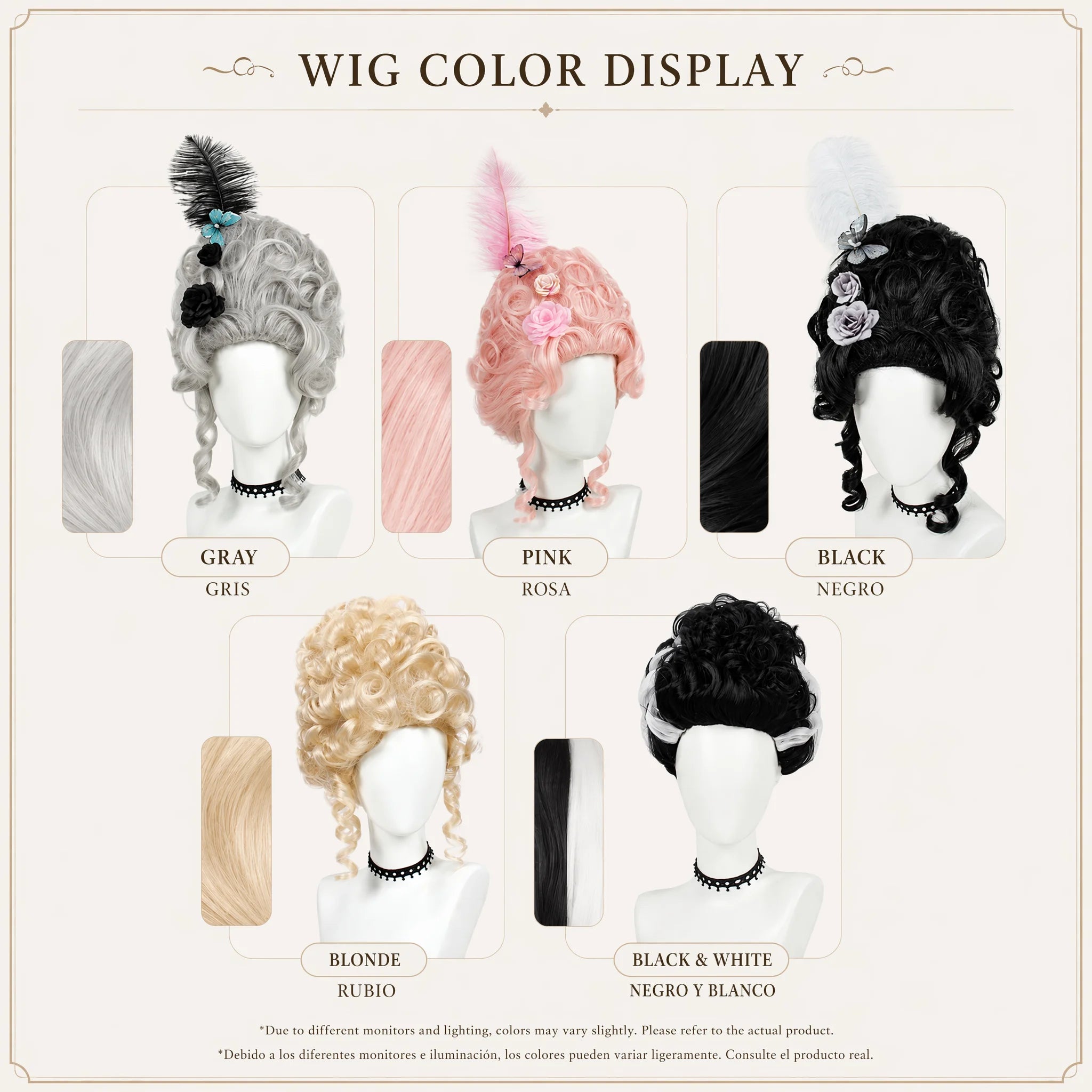 Victorian Rococo Beehive Wig | 18th Century Baroque | Curly Synthetic