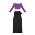 Belly Dance Training Set | 2-Piece | Long Sleeve & Bodycon Skirt