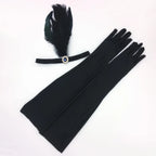 1920s Accessory Set | Feather Headband & Gloves