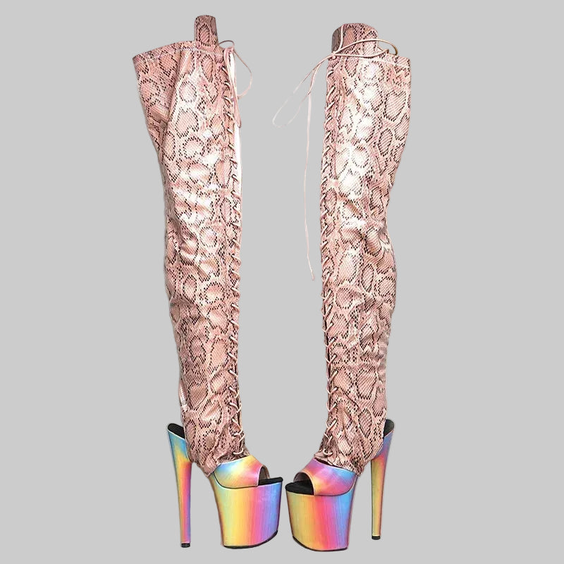 8-Inch Platform Pole Dance Thigh-High Boot Covers