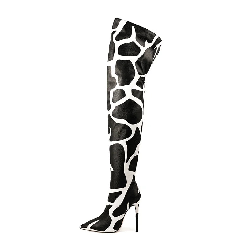 Pointed Over-the-Knee Boots | Stiletto Heel