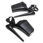 9-Inch Matte Platform Heels - Slip-On Sandals