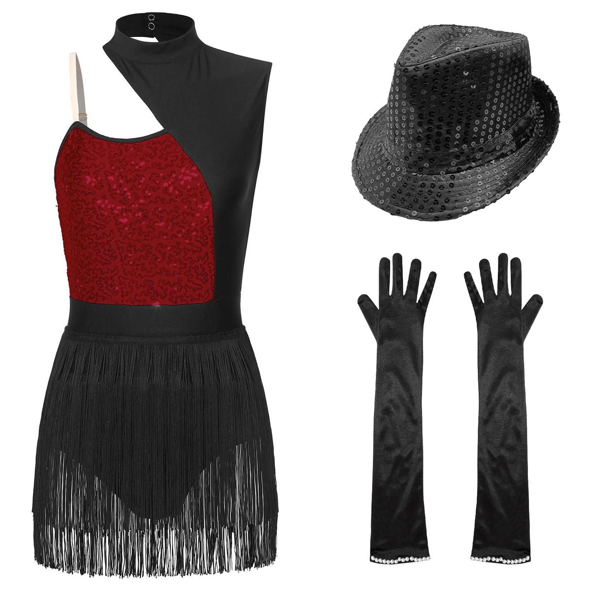Cabaret Costume Set | Sequin Fringe