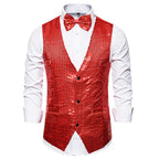 Men's Sequin Waistcoat | V-Neck