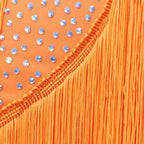 Rhinestone Latin Dance Competition Dress with Ornaments