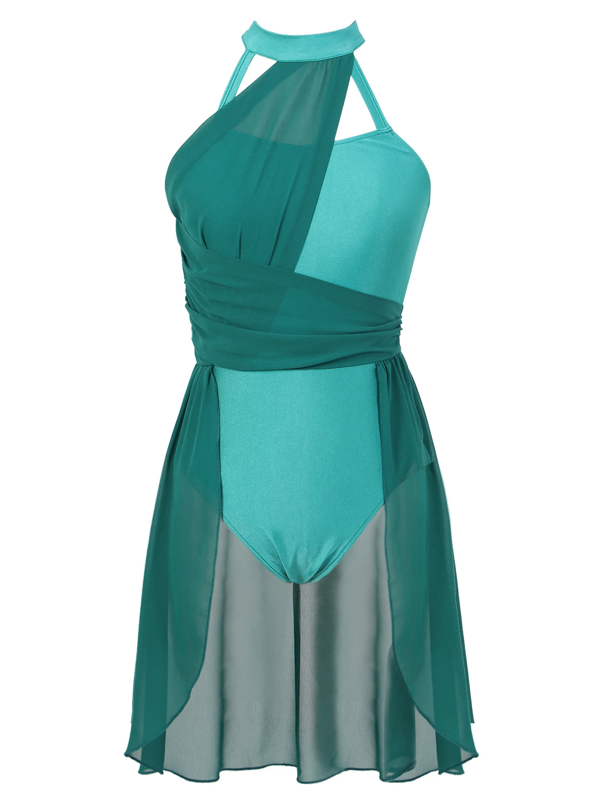 Chiffon Lyrical Dance Dress | Cut-Out Back | Front Slit Skirt