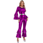 Metallic Flare Jumpsuit | 70s Disco | Bell Bottom