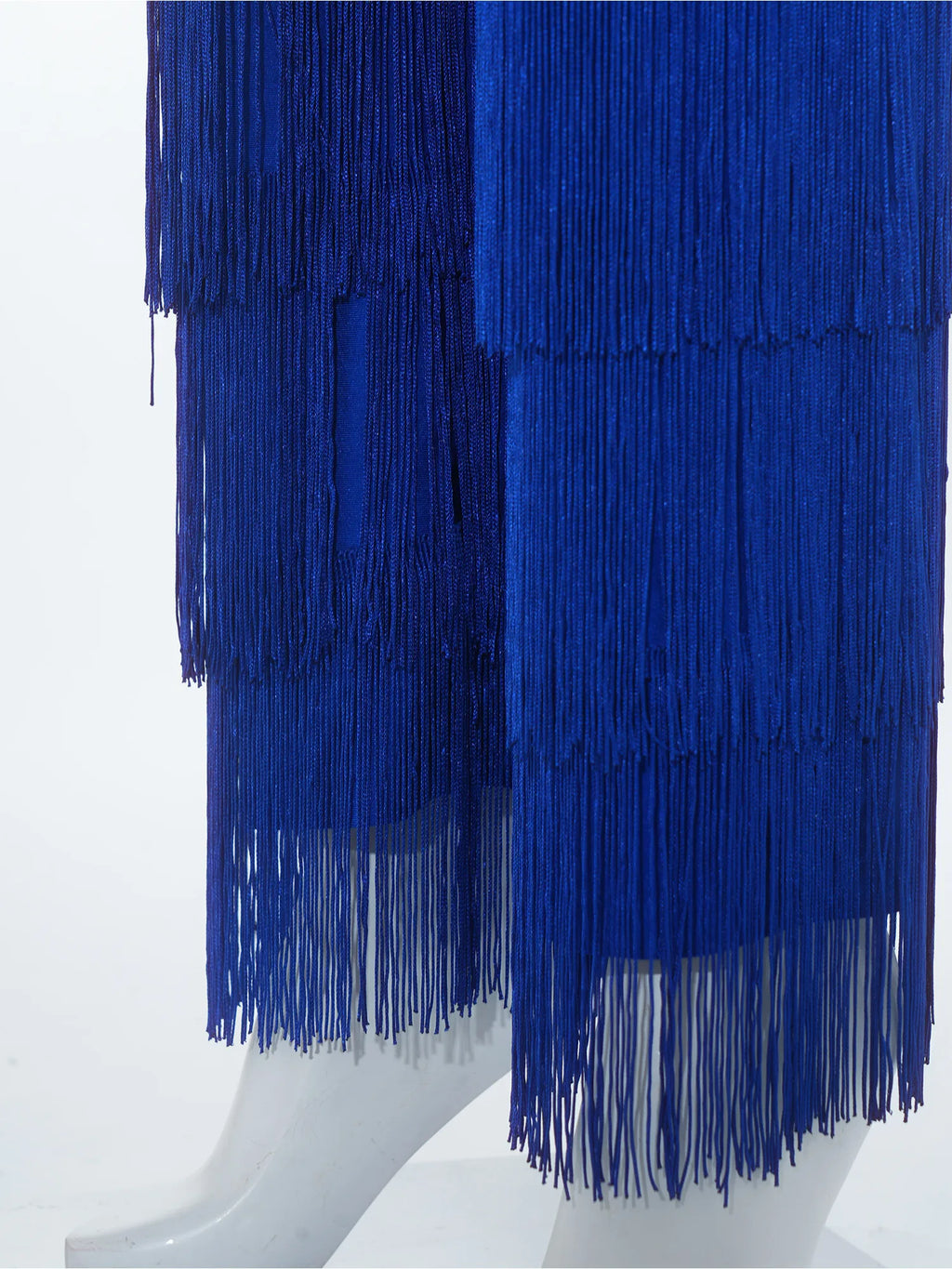 Fringe Tassel Latin Dance Pants | Rhinestone Waist | Straight Leg