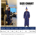 Starry Wizard Robe | Pointed Hat Costume Set