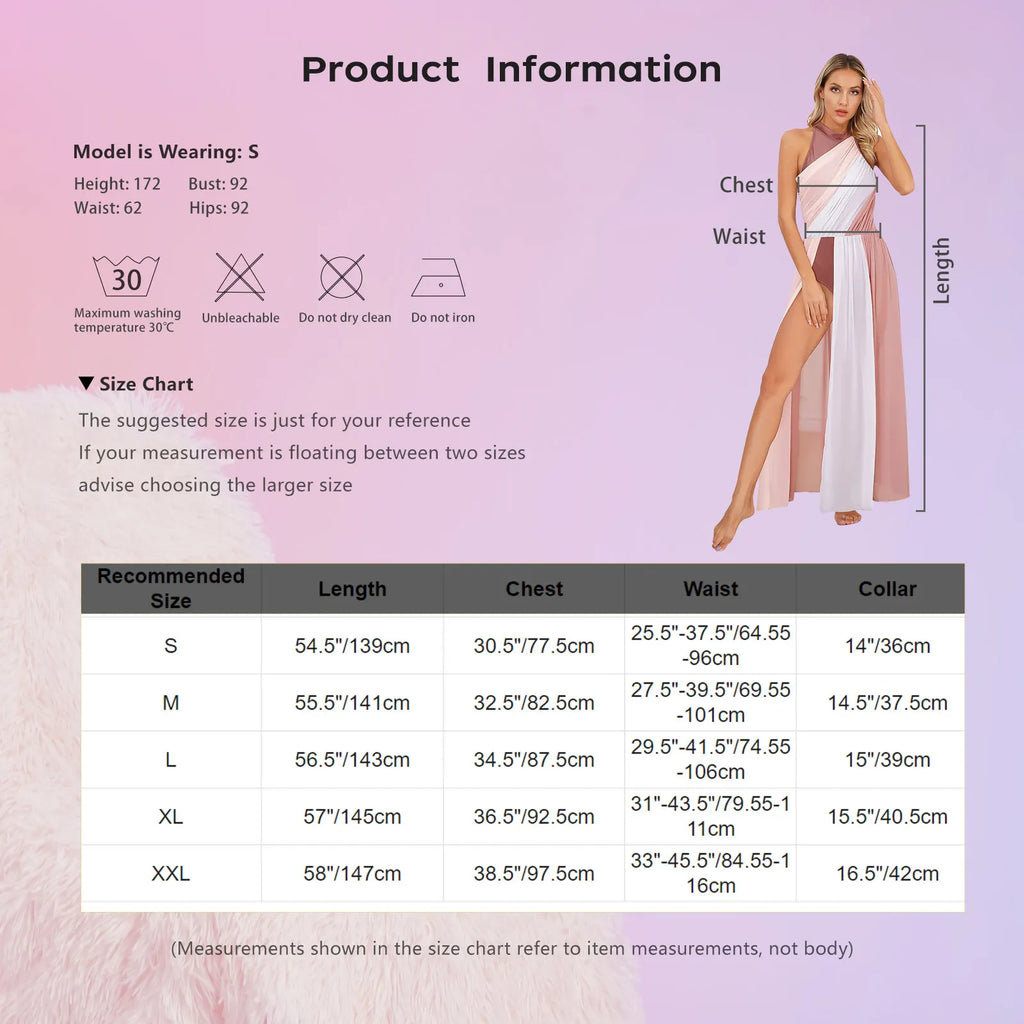 Moonlit Split-Skirt Lyrical Dance Leotard Dress