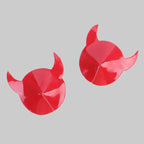 Unleash Your Inner Imp: Fiery Devil Horn Nipple Pasties for Stage & Beyond!