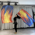 Worship Praise Flag Set | Angel Wing Semicircle | with Poles & Carry Bag