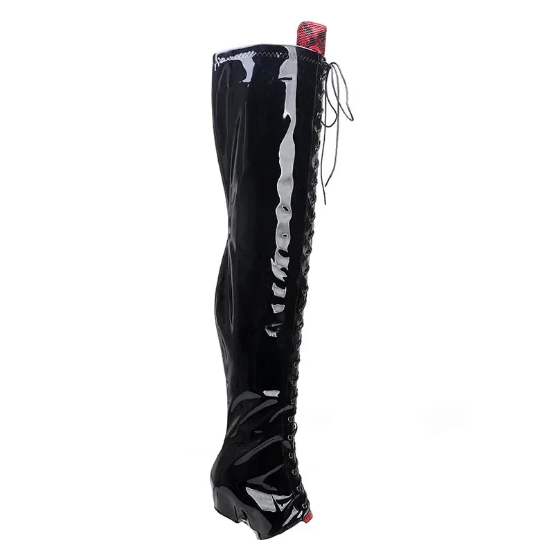 8-Inch Clear Platform Shoe Protectors - Boot Covers for Heels