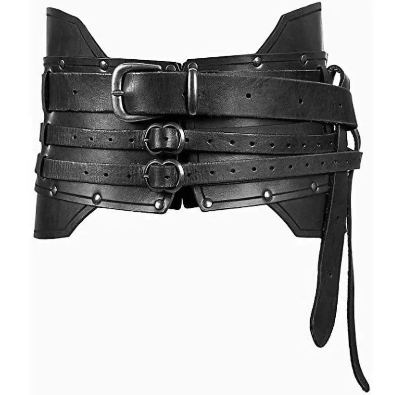 Costume Waist Belt | Triple-Buckle Armor Look