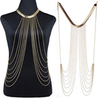 Golden Cascade Tassel Body Chain