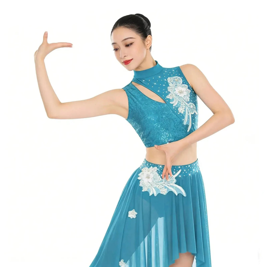 Starlight Floral Appliqué Lyrical Dance Set