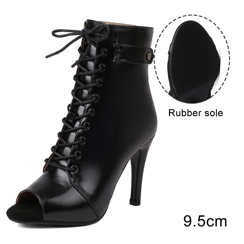 Dance Ankle Boots | Smooth Lace-Up | 7–11 cm