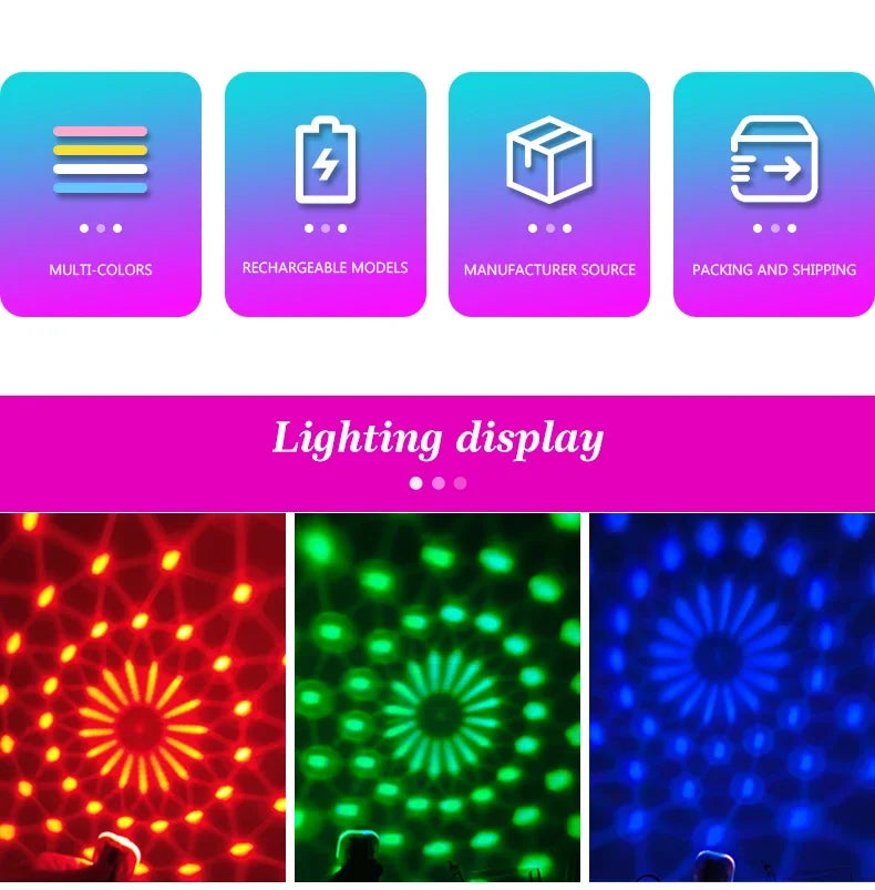 LED Disco Ball Wristband | Sound-Activated Rave Light