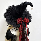 Gothic Witch Hat | Velvet, Lace & Satin Ribbon