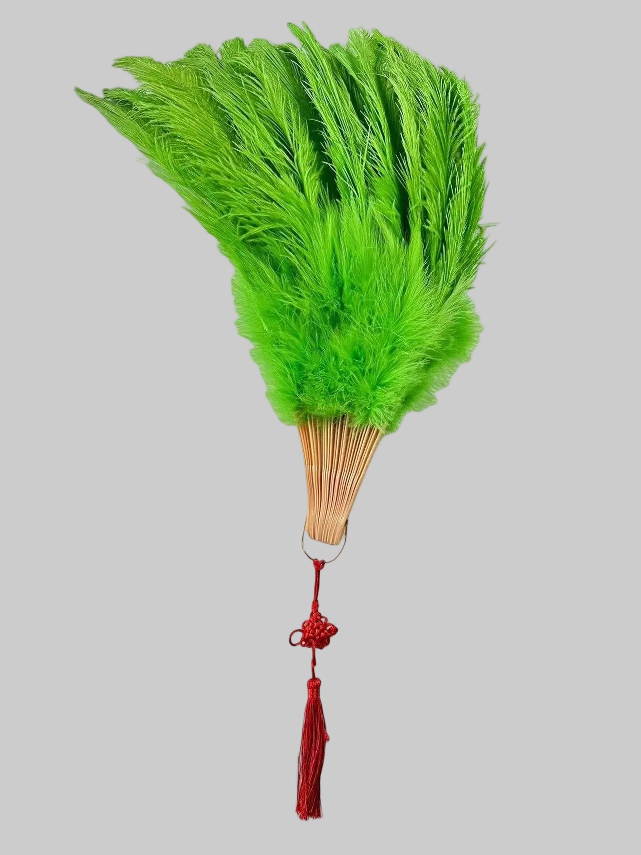 Feather Fan - Handcrafted Samba Carnival Performance Fan with Rhinestones