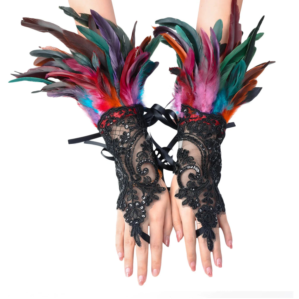 Feather Wrist Cuffs | Stage Accessory
