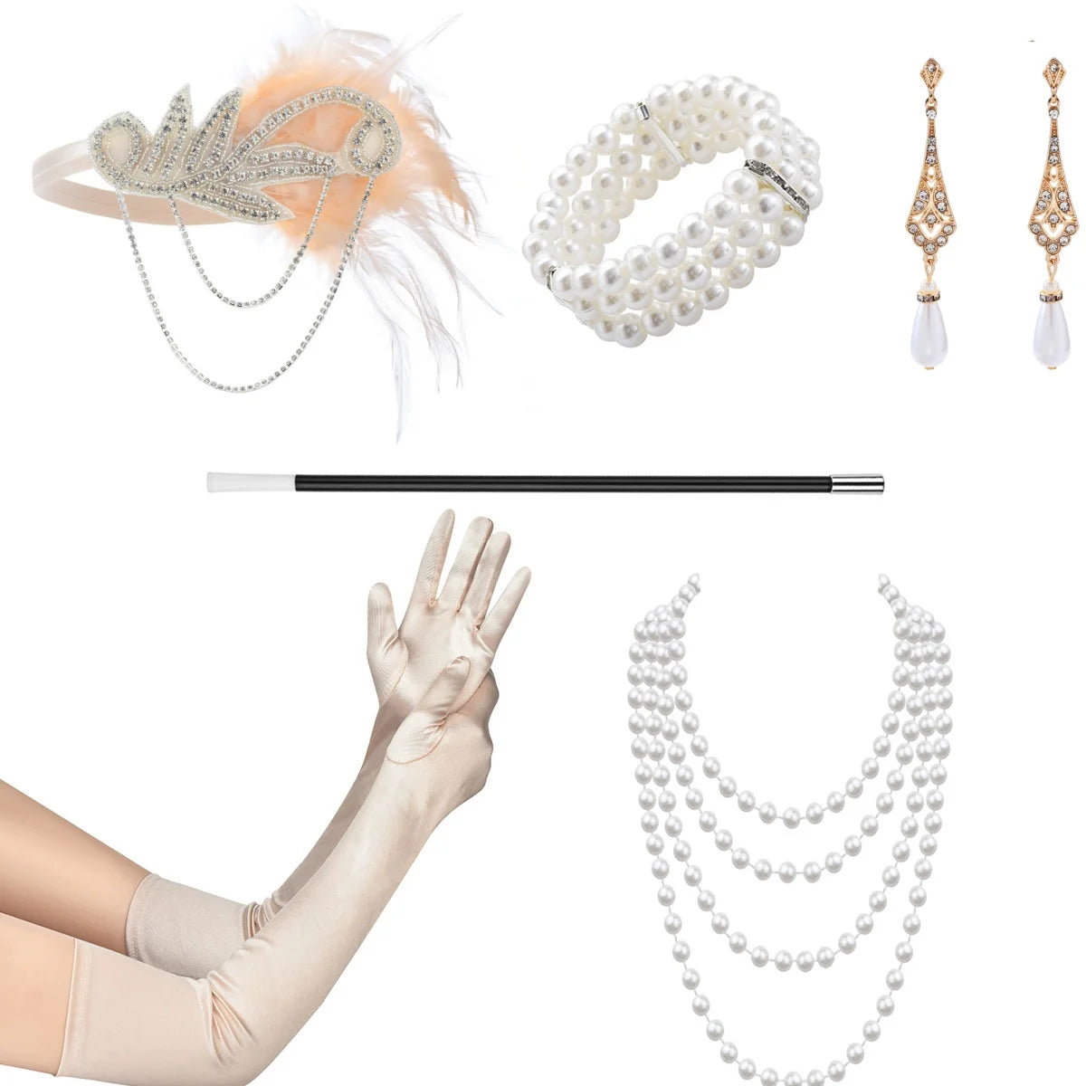Flapper Accessories | 1920s Costume Set