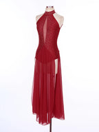 Lyrical Dance Dress | Rhinestone Split Chiffon