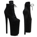 10-Inch Suede Ankle Boots - Lace-Up Dance Boots