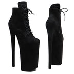 10-Inch Suede Ankle Boots - Lace-Up Dance Boots