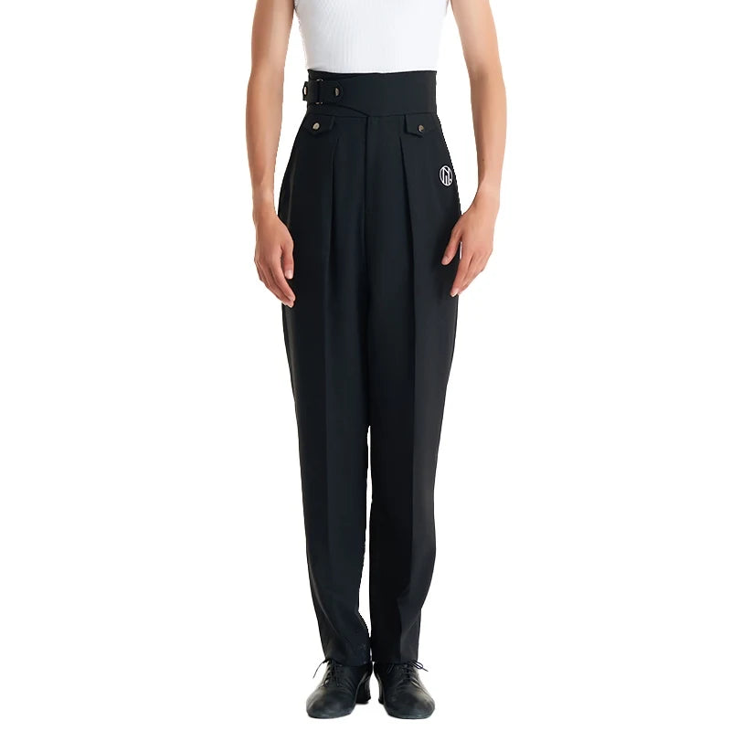 Men’s Latin Dance Pants | Pleated Waist