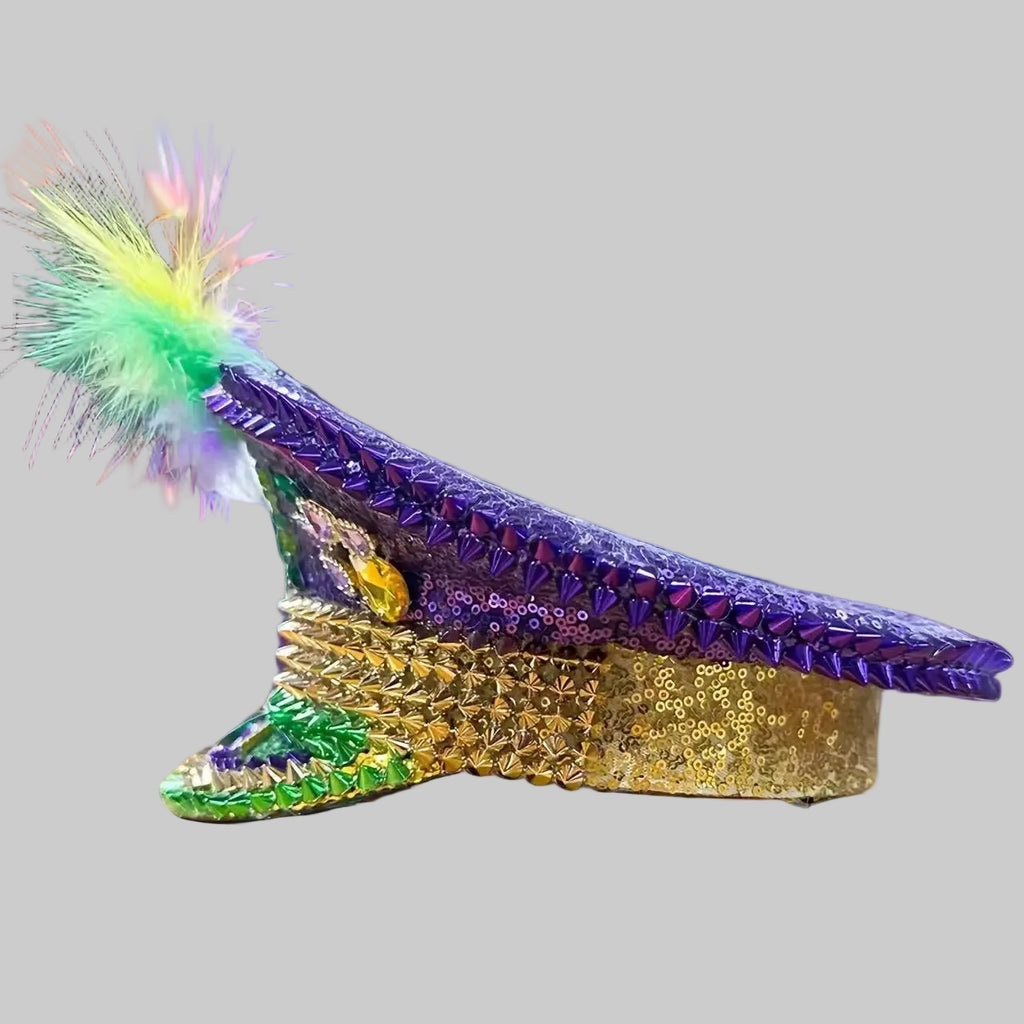 Embellished Mardi Glam Performance Hat