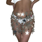 Starlight Star Sequin Waist Chain Skirt