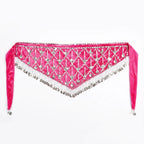 Velvet Tribal Hip Scarf | Coins & Fringe | Belly Dance