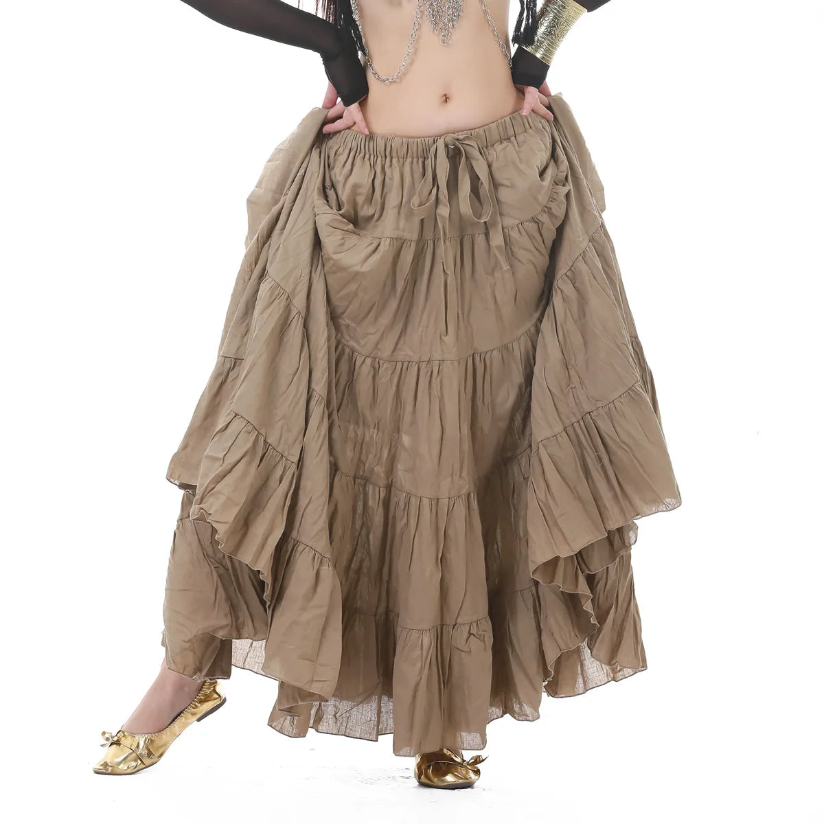 Tribal Gypsy Belly Dance Skirt | 21-Yard Linen Maxi
