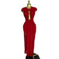 Hollow-Out Mesh Bodycon Maxi Dress | Stage & Performance