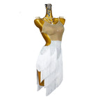 Fringe Crystal Latin Dance Dress with Accessories Set — Competition & Samba