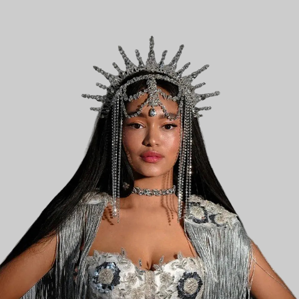 Rhinestone Copper Statement Headpiece