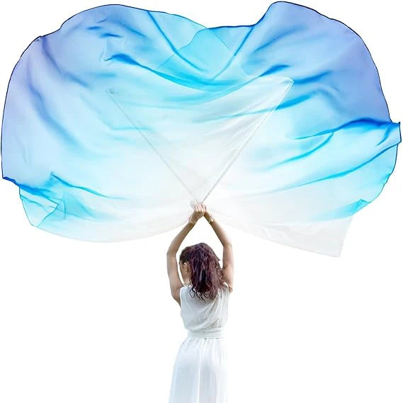 Praise Worship Dance Flags | Set of 2 | Silk Chiffon
