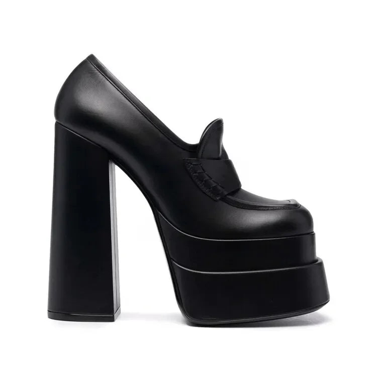 Platform Mary Jane Pumps | Chunky Square Heel