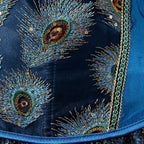 Peacock Corset & Skirt Set | Feather Embroidery