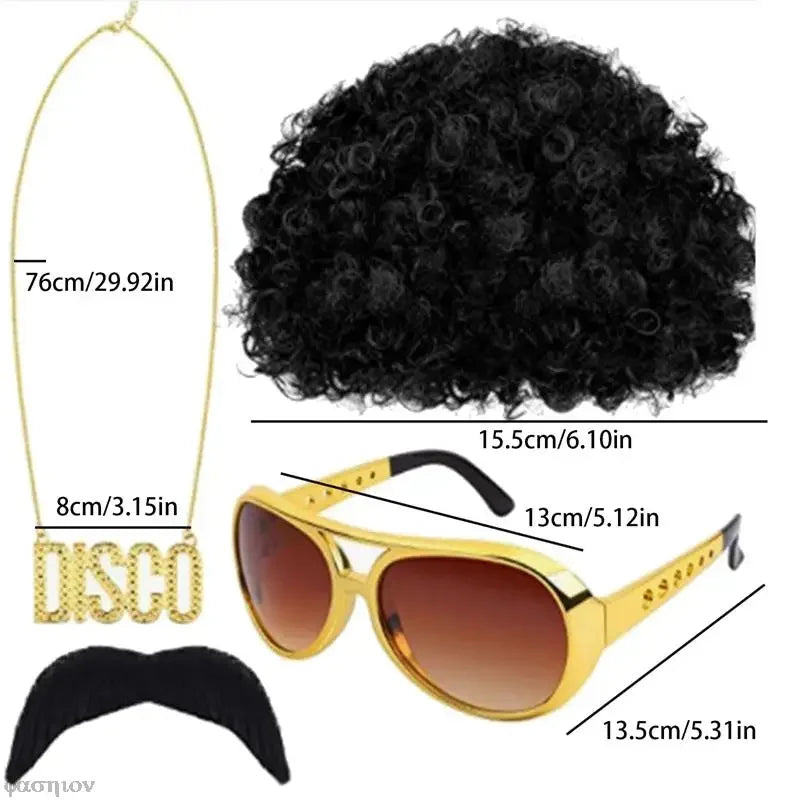Retro Costume Accessory Set | 4 Pieces