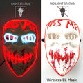 EL Wire Glow Purge Mask | 4 Flash Modes | 37 Styles | Rave & Festival