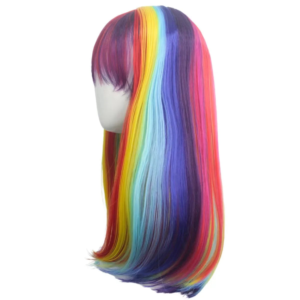 Rainbow Straight Wig | Bangs | Pride & Stage