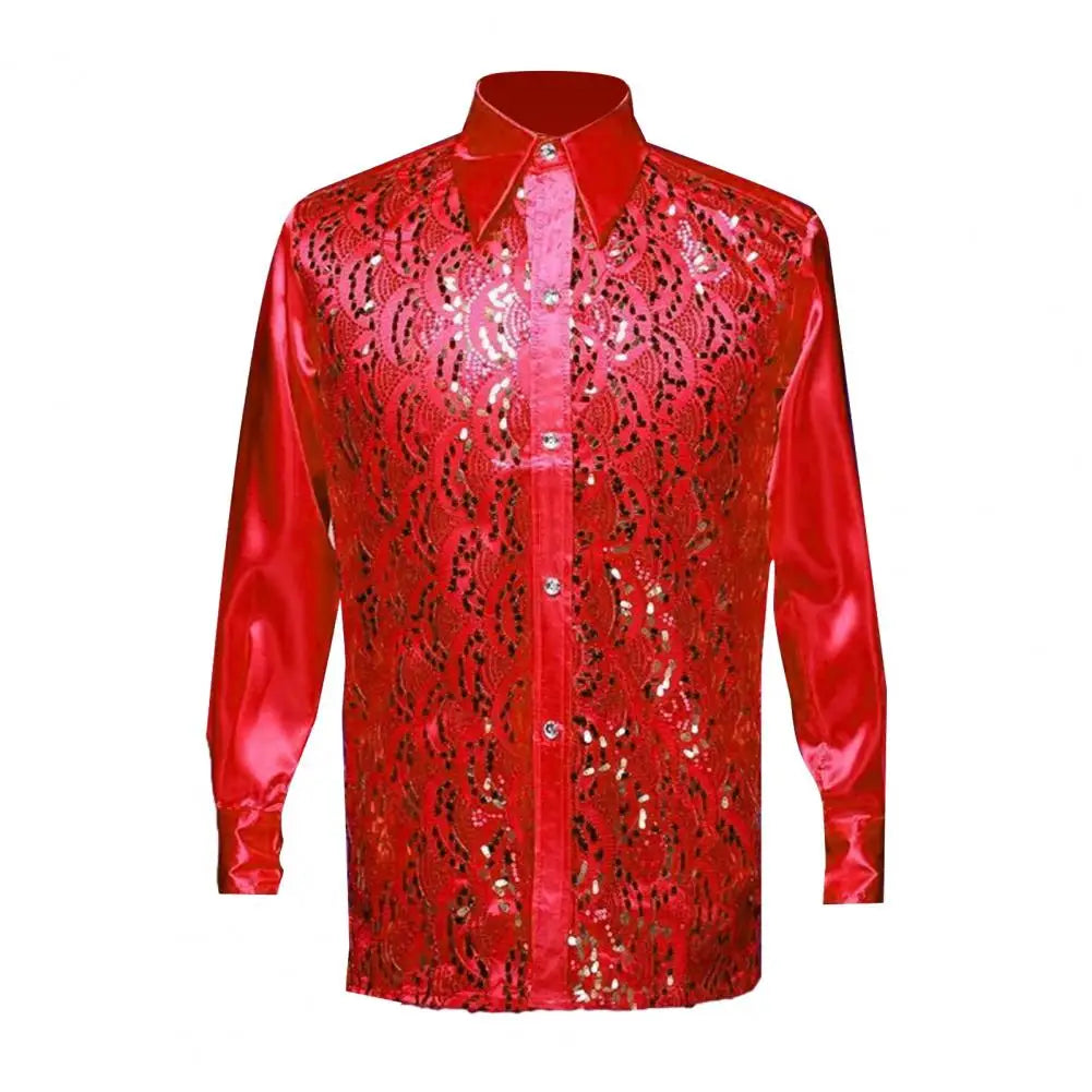 Men's Sequin Shirt | Embellished Stage Shine