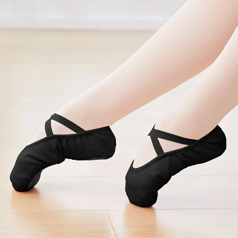 Canvas Ballet Shoes | Split Sole | Kids & Women | Sizes 24–44