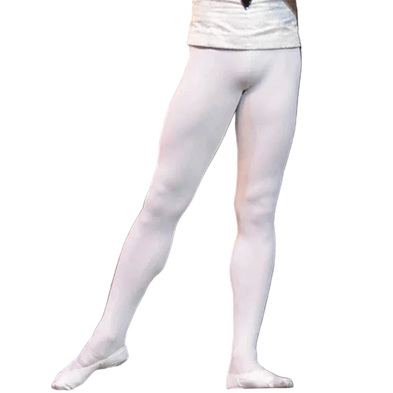 Men's Ballet Tights | Full-Length Footed Leggings | Black & White | S–XXXL