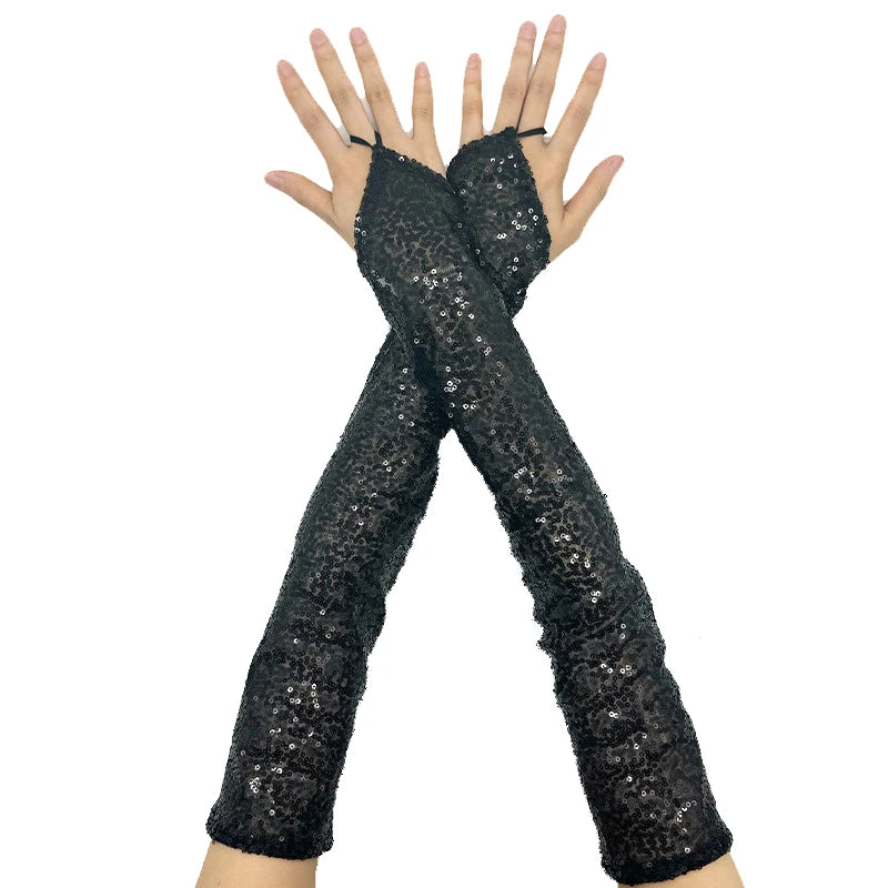 Sequin Fingerless Gloves | 50 cm