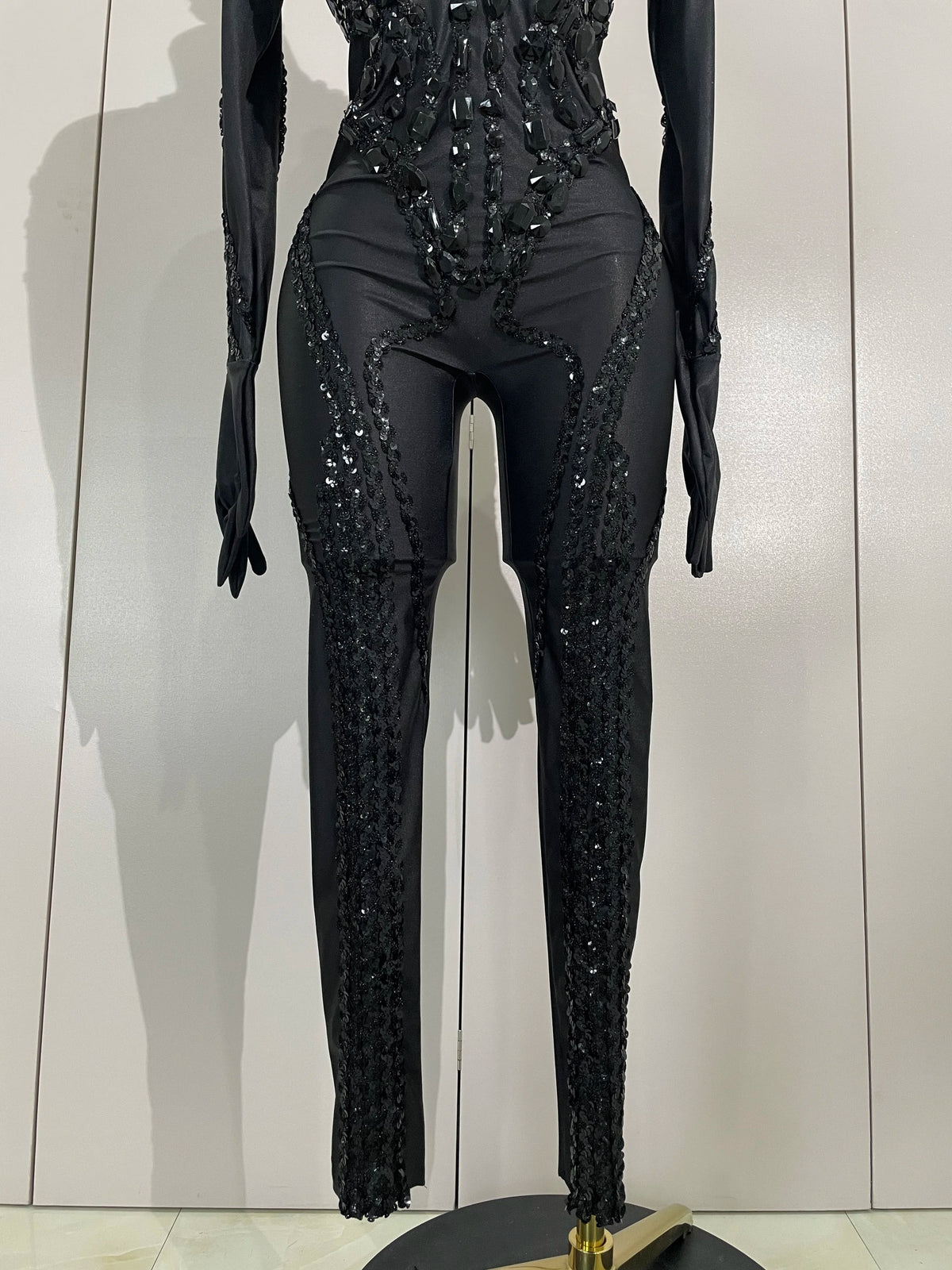 Mesh & Spandex Stage Jumpsuit | Slim Fit | S–XL
