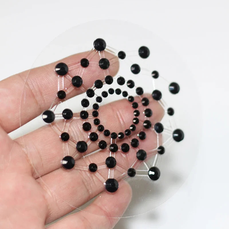 Rhinestone Nipple Covers — Black or White
