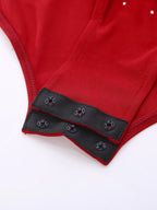 Latin Dance Leotard | Tassel & Rhinestone | Asymmetric